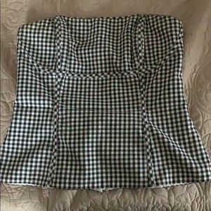 Gingham tube top 🖤🤍